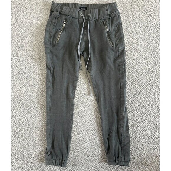 Revolve Hudson Katie Crop Sweatpant Jogger Zip Pocket Drawstring Pants - Picture 1 of 16